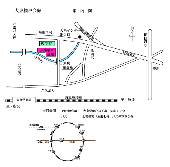 大泉橋戸会館地図